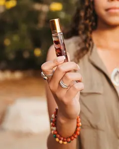 Allure fragrance potion | self love, compassion, and romance attracting oil roller with dried florals , crystals, and essential oils