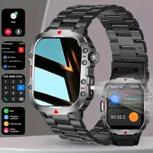 Business Classic Smartwatch with LED Light, Wireless Calling, Multiple Sports Modes, Message Alerts, Custom Wallpapers, iOS Android Compatible