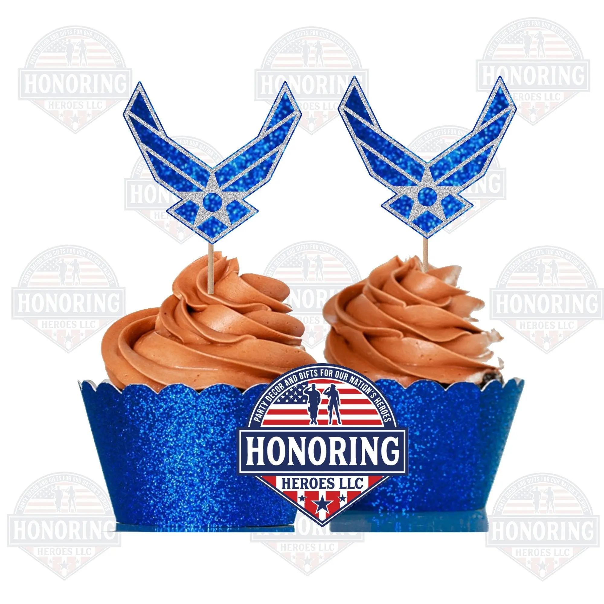 United States Air Force USAF Wing Cupcake Topper NO SHED!