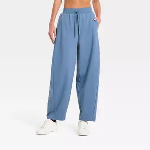 Women's Active Comfort French Terry High-Rise Barrel Leg Sweatpants - All In Motion