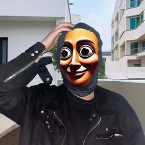 Tongtongtongtong Sahur Sunscreen Face Mask, Breathable Soft Fabric, Cartoon Pattern Design, Street Style, Urban Cycling, Party Activities, Indoor Outdoor Use, Halloween, Stylish Masks Print