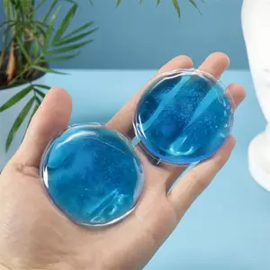 Reusable Cooling Gel Eye Treatment Mask Set, 2pcs Round Ice Bag for Hot and Cold Relaxation, Beauty Care, No Battery, Alcohol-Free, Cool Eye Mask