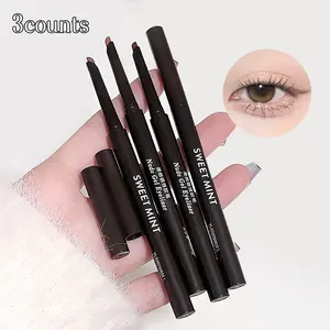 Three-Pack Naked Eyeliner Gel Pen Waterproof Sweatproof Long-Lasting No Smudge Eye Liner Pencil Natural Look Makeup Essential Longwear Eye Liner