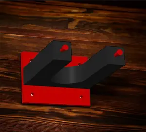 Thor Hammer Display Wall Mount - 3D Printed Base in Single or Two-Color Finish Hangable Decor Organiser Racks 100mm x 75mm x 137mm Installation