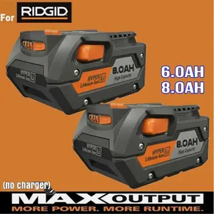 High quality 6AH/8AH Hyper Lithium-ion Battery For Ridgid 18V R840087 R840085 Rigid 18V Tool