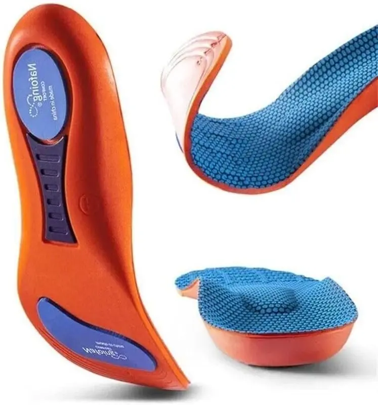 Orthotic Insoles Arch Support Plantar Fasciitis Knee Back Pain Fallen Arches Flat Feet Heel Shock Absorption Comfortable Inserts Foot Correct