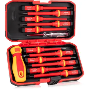 13PCS 1000V Insulated Electrician Screwdriver Set, S2 Steel, Magnetic Tips, PP + TPR Grip, GPSR Certified for Home & Industrial Use portable tool kitEverlanelnspired17
