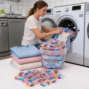 60pcs Laundry Capsules, Laundry Sheets, Concentrated Detergent, 6-in-1 Laundry Capsules, Stain Removal And Fragrance Retention, Essential Cleaning Tool, Long-lasting Fragrance