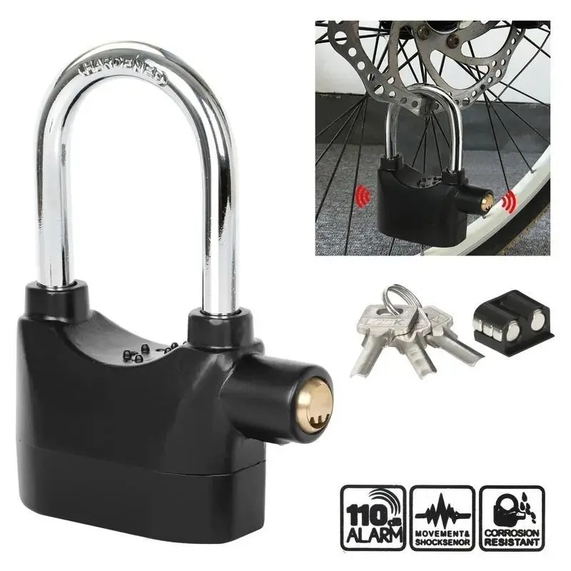NexMart Alarm Lock 110dba Universal Security Alarm Lock System Anti-Theft for Door Motor Bicycle Padlock with 3 Keys
