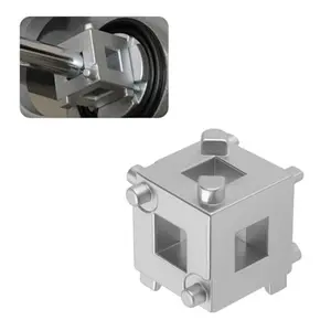 Car Cube Brake Caliper Compression Tool with 3/8" Square Drive Hole,6 Sides Brake Piston Tool for Adjusting Pistons,Steel Car Accessories Rear Brakes Caliper Tools for Disc Brakes