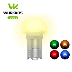 Wurkkos DL04 RGB Signal  - Compact and Tough Portable Lamp with 9 RGB Modes, Warm White, Glare-Free , IPX8 Waterproof, Jellyfish Design, Manufacturer Warranty for Camping, Diving, Emergency Visibility led work light