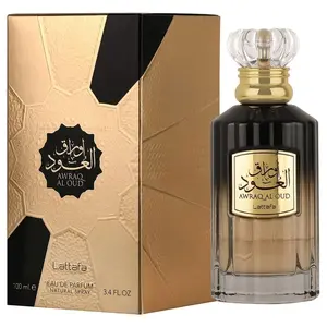 Lattafa Perfumes Awraq Al Oud Eau De Parfum Spray 3.4 Ounce (Unisex) Aromatic Citrusy Fragrance