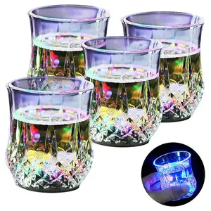 Light Up Cups Glowing Party Cups Flash Drinking Cups Glow in The Dark Lights Tumblers Wine Beer Juice Glasses for Christmas Birthday Wedding Bar Night Club Gifts