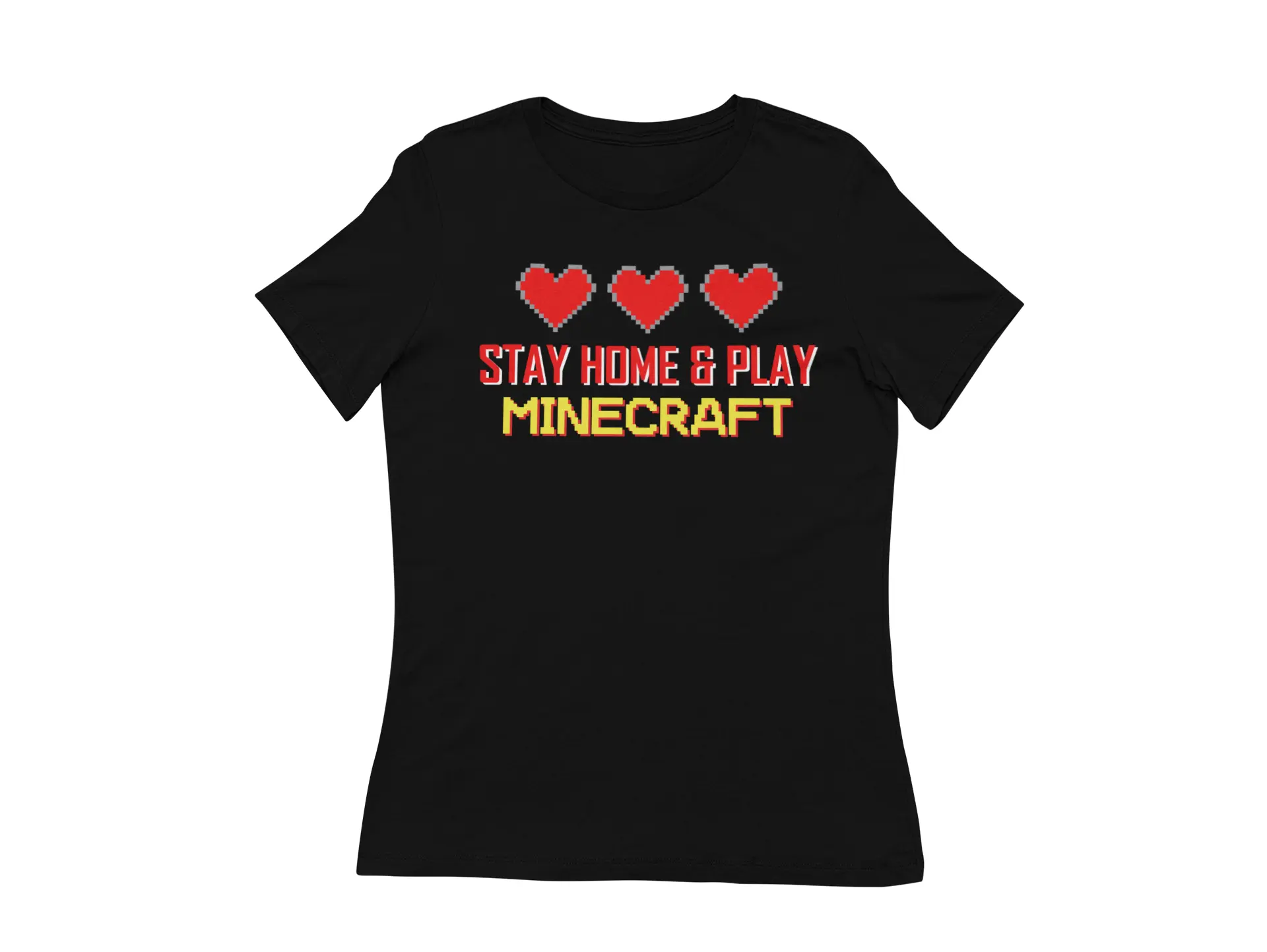 Womens Stay Home And Play Minecraft T-Shirt