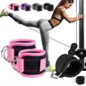 Unisex Design Double D-Ring Nylon Ankle Straps - 0.15kg Weight Equipment, Gym/Exercise Equipment, Glutes & Leg Strength Training Support, Abductors Safety & Support, Home/Gym Ready (Pink, Black, Blue, Red)