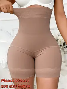 High Waist Shapewear Shorts, Fajas, Firm Control Girdle, Comfortable Shapewear Breathable Zipper, Tummy Control Butt Lift Seamless Minimizer Shapewear Bottoms, Compression Lace Panties, Suitable For Training Or Sports