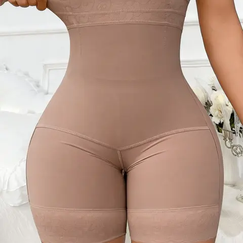 1 High Waist Shapewear Shorts, Fajas, Fit Shaper, Shapewear Womenswear Breathable Body Shaper Smooth Zipper, Tummy Control Butt Lift Seamless Bottoms, Compression Lace Panties, Suitable For Training Or Sports, Perfect Shaper