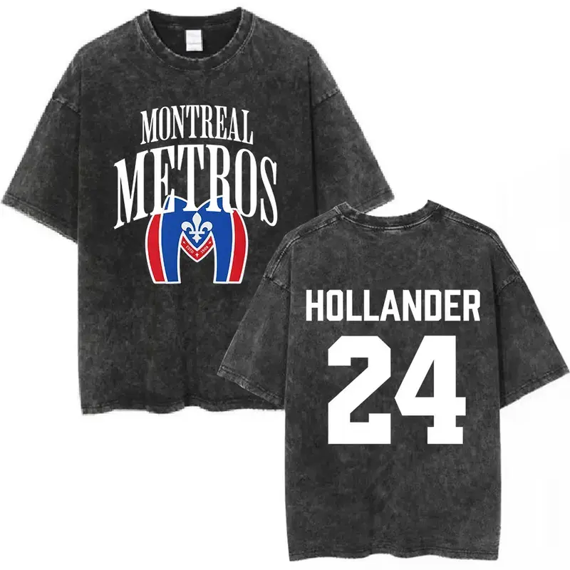 Heated Rivalry Shane Hollander 24 Montreal Metros Vintage Washed T-shirt Men Women Clothing Casual Cotton Short Sleeves T Shirts