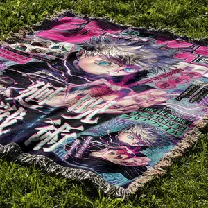 Cursed Technique 3 Custom Woven Blanket Tapestry