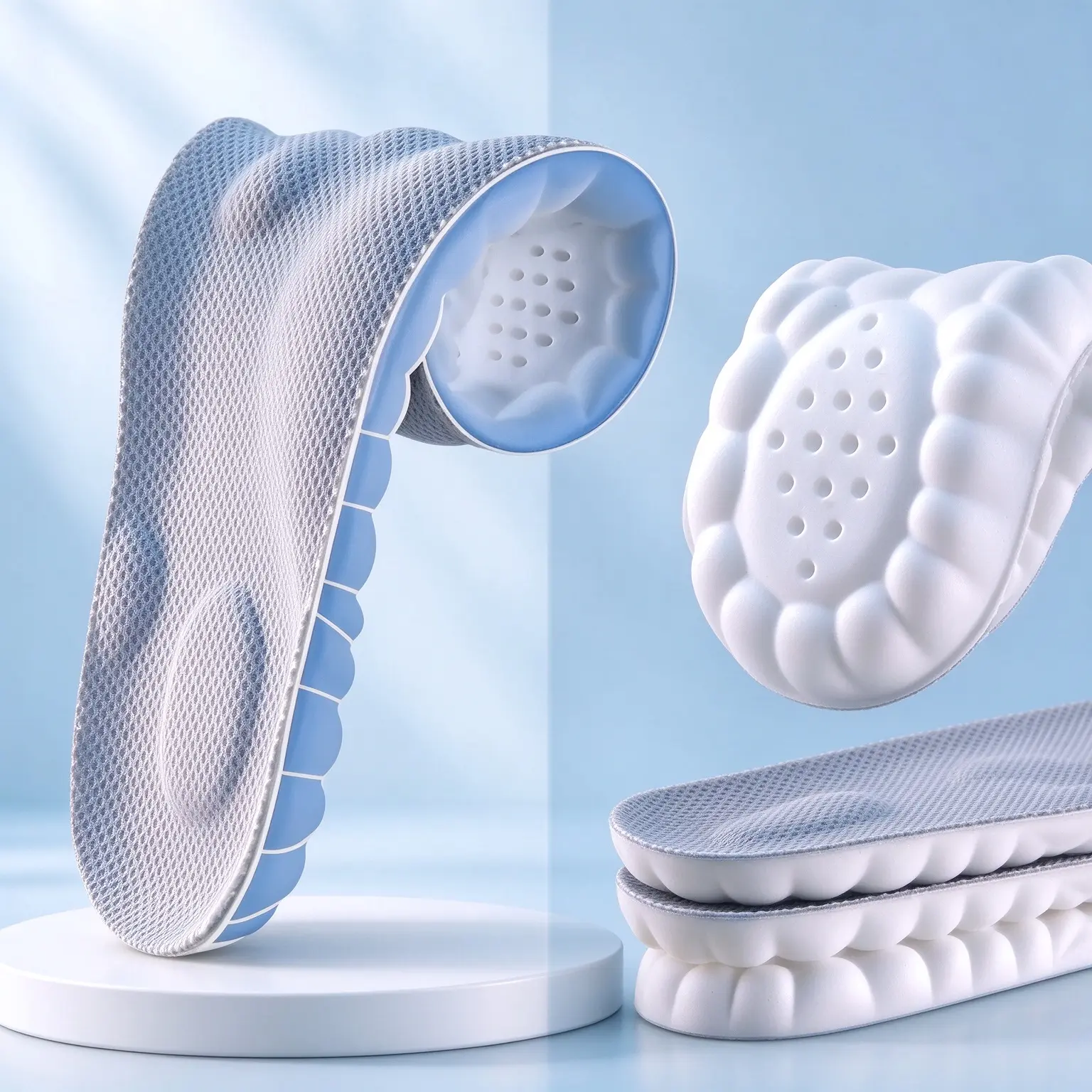 Cloud Insoles for Men & Women – 4D Cloud Soles with Soft Memory Foam Cushioning, Trim to Fit