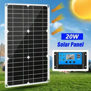 400W Solar Panel Kit With 100A Controller 12V Battery Charger Controller Mono Home For Caravan Boat RV Rooftop Camping Off-Grid Power 100W Controller