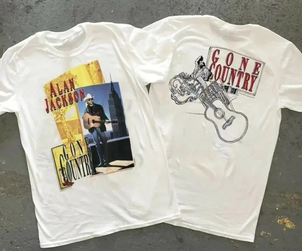Vintage 90s Alan Jackson Country Music Band Shirt Double-Sided