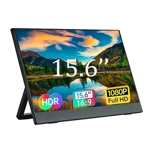 Portable Monitor, 15.6'' FHD 1080P USB-C HDMI Ultra-Slim Portable Screen Laptop Screen Extender, Portable Computer Monitor with Kickstand, Travel Monitor for Laptop PC Phone for Home, Outdoors