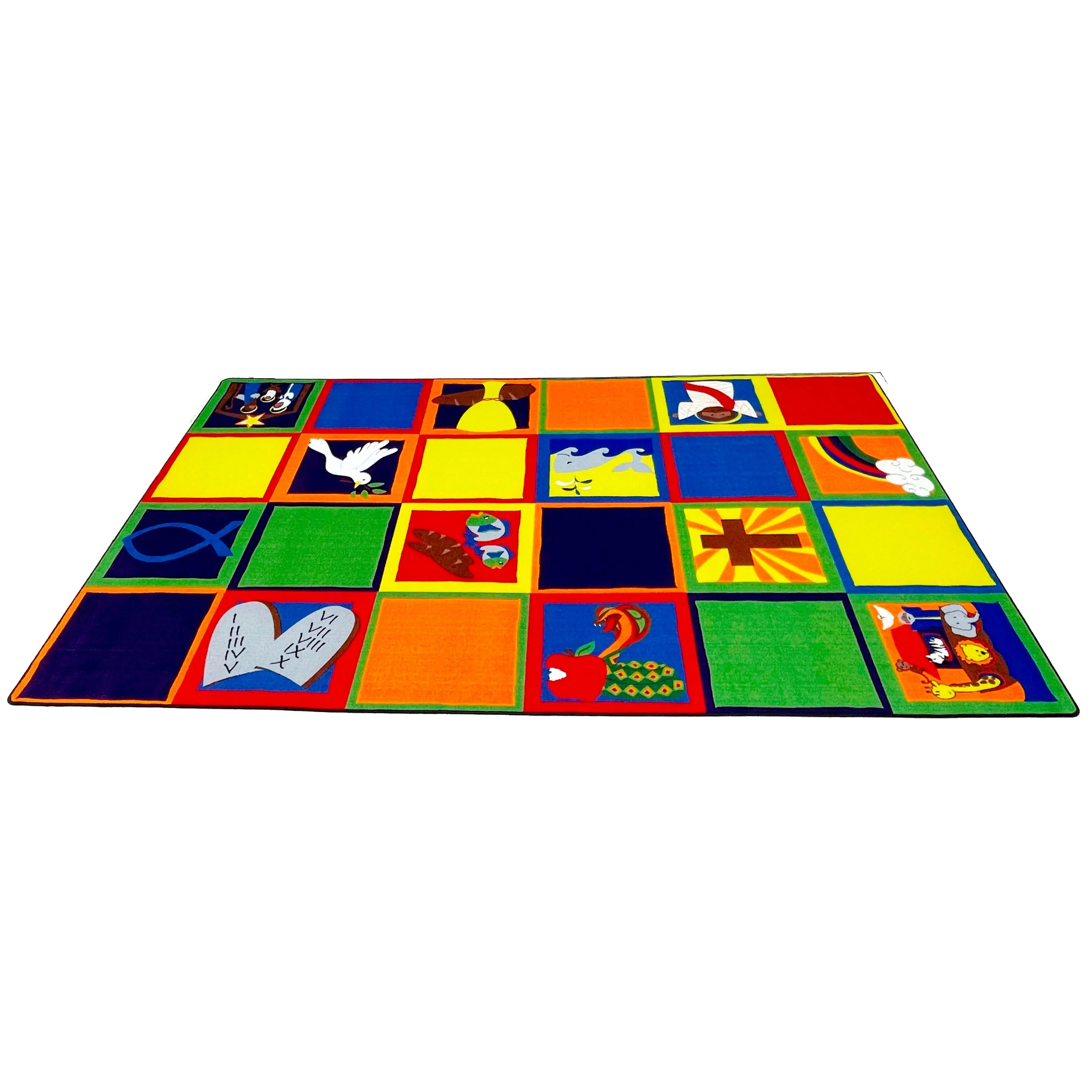 Christian Squares Sunday School Rug