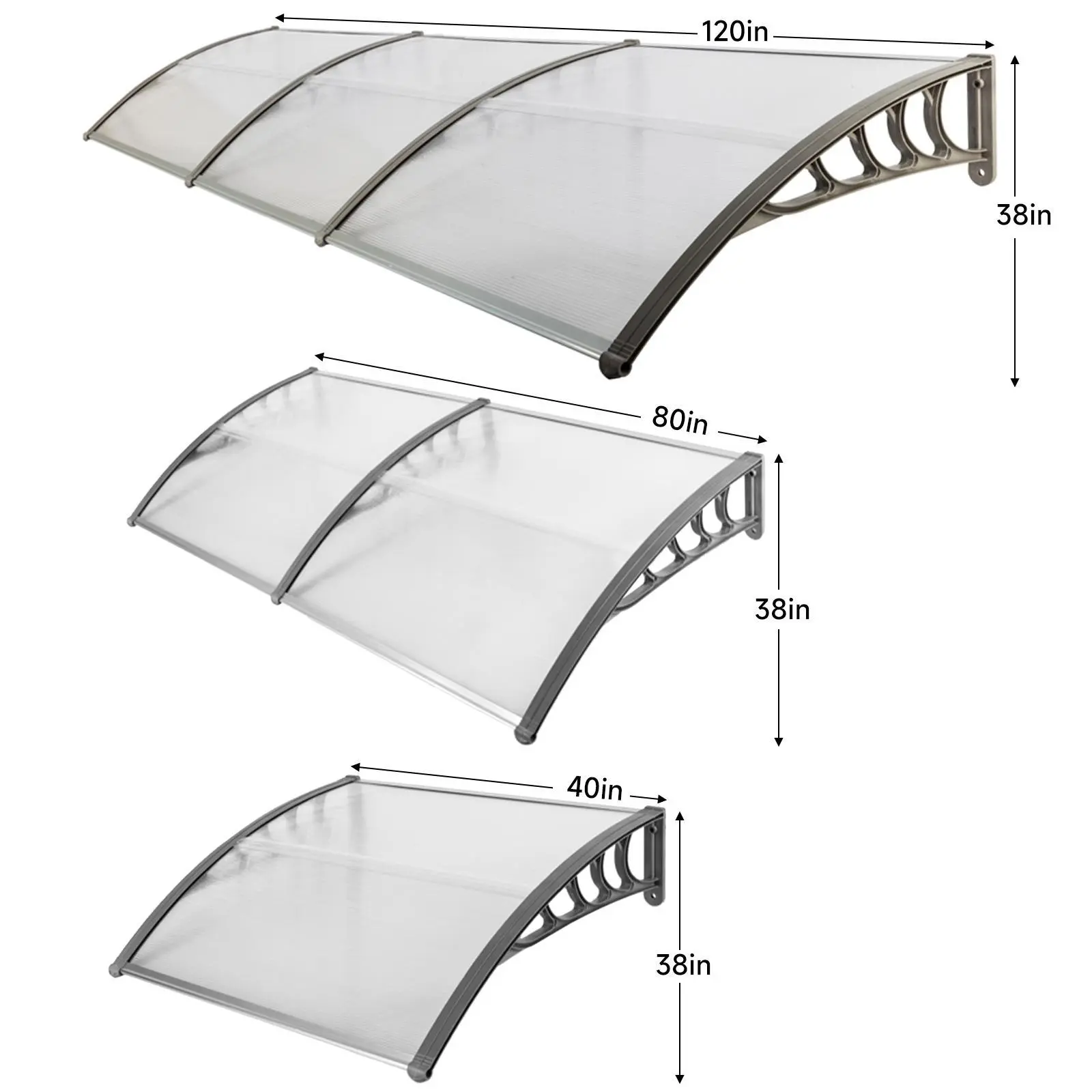 Transparent plate gray bracket