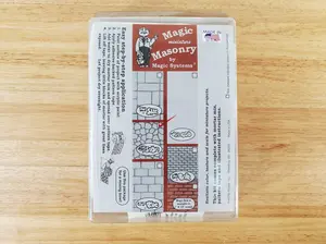 Magic Masonry White Stone KIT 4 Square Feet Stencil and Powder Set 1:12 Scale