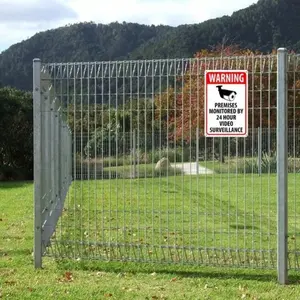 Aluminum Security Camera Warning Sign for Home Surveillance and Outdoor Decor CCTV Deterrent Signage