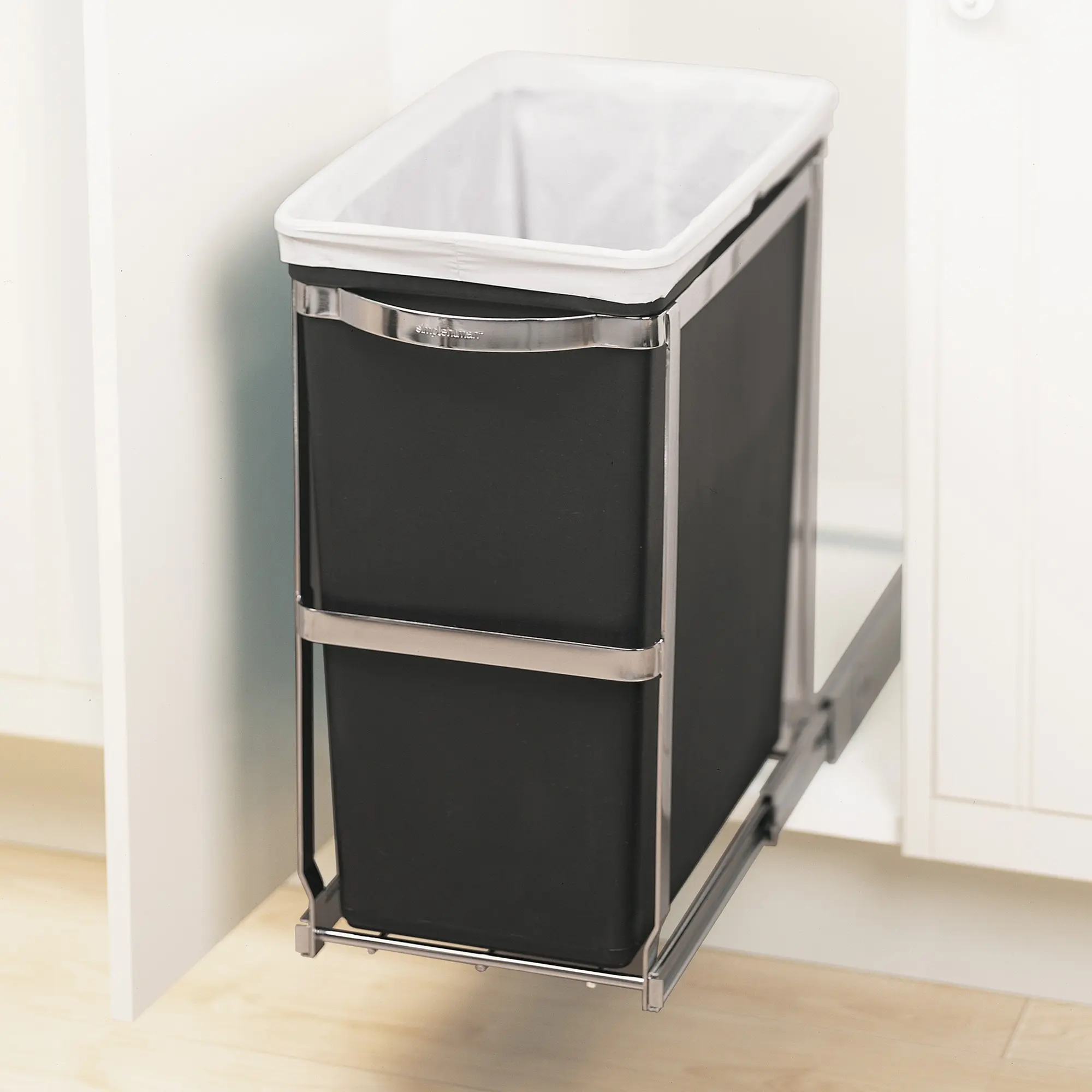 simplehuman 30-L. Under Counter Pull-Out Trash Can - simplehuman 35-L. Dual Compartment Under Counter Pull-Out Can