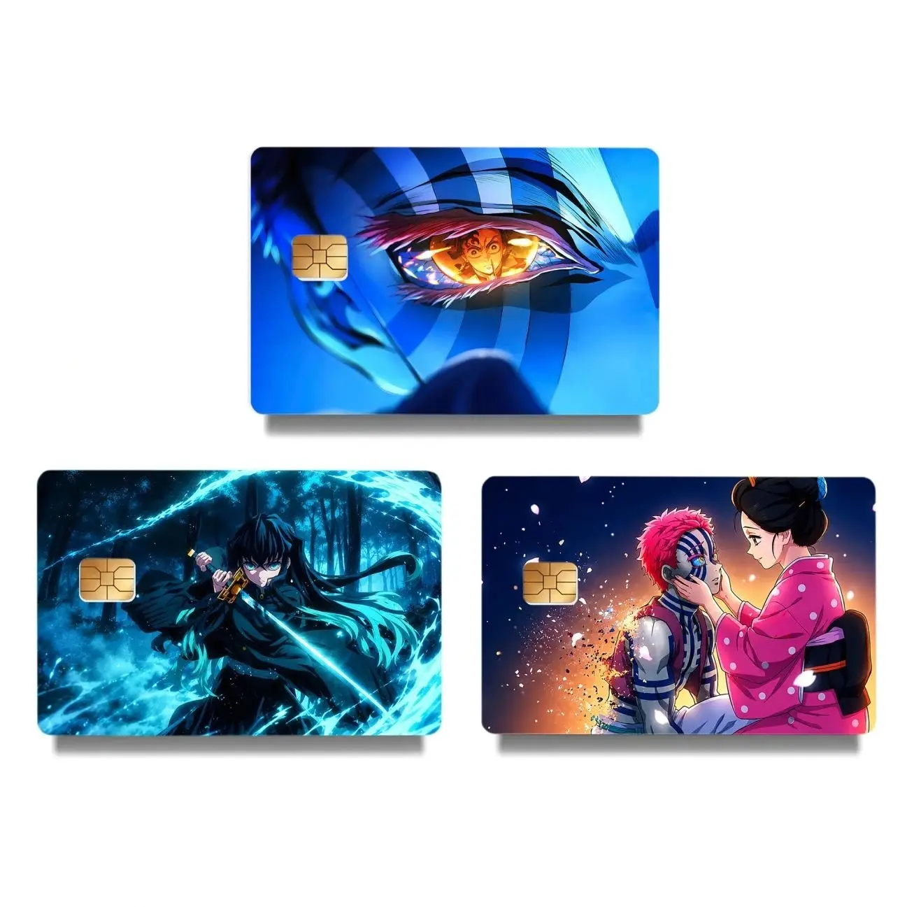 Demon Slayer Card Skin, Akaza Koyuki Nezuko Credit Card Decal Sticker Skin, Premium Matte Vinyl Stickers, Gift for Anime Fans