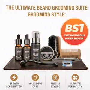 Beard Kit for Men, All-in-One Beard Grooming & Care Kit, Beard Growth Essentials, Ideal Gift for Husband, Boyfriend & Dad