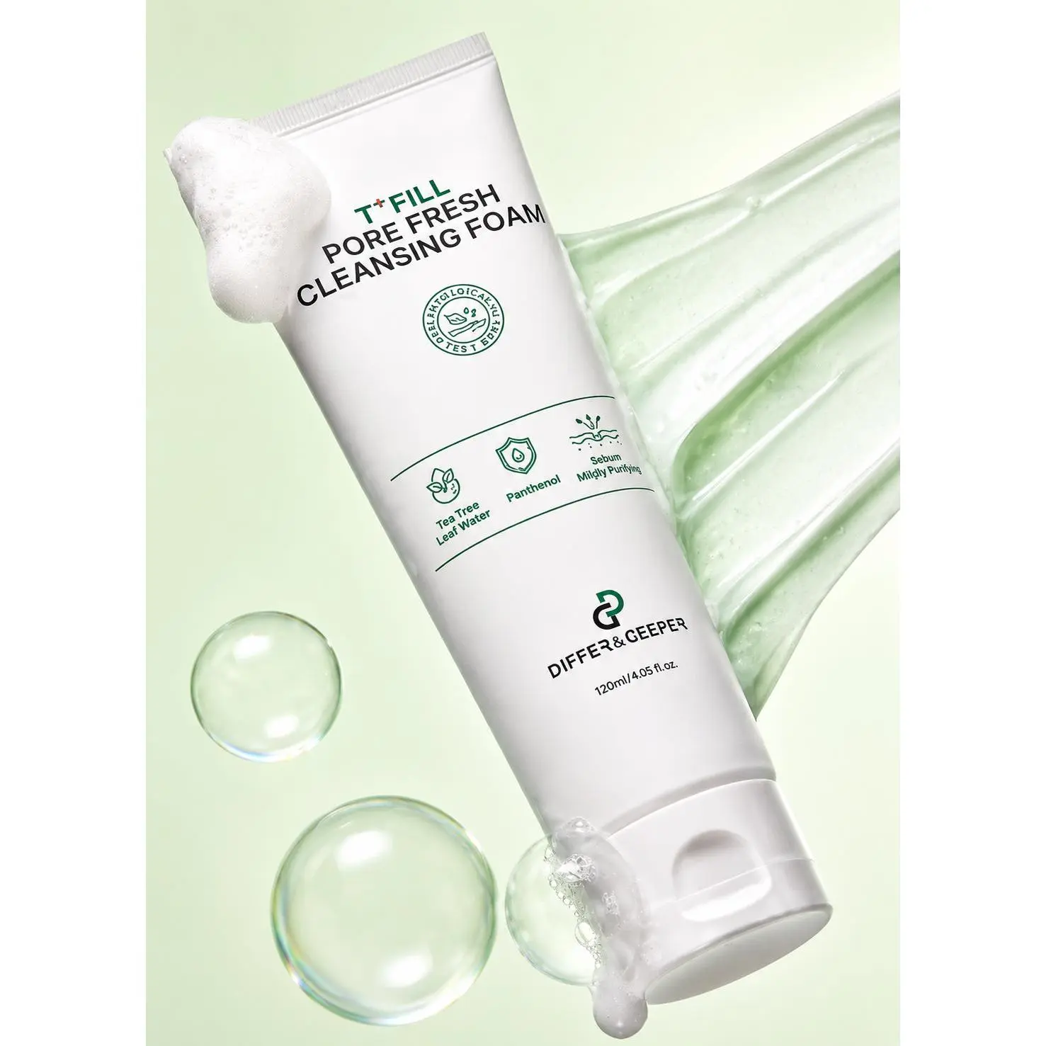 DIFFER & DEEPER T+Fill Pore Fresh Cleansing Foam (120m)