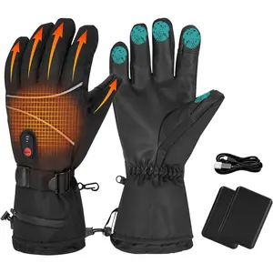 Heated Gloves for Men Rechargeable,  & Windproof Winter Warming Gloves, Winter Gloves for Riding Skiing Skating Hiking