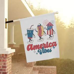 America Vibes Garden Flag: 4th of July Outdoor Decor