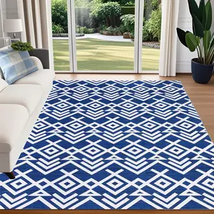 【GARVEE】Large Boho Geometric Area Rug - Machine Washable, Non-Slip Carpet Farmhouse Neutral Modern Rug for Living Room, Dining Table & Bedroom