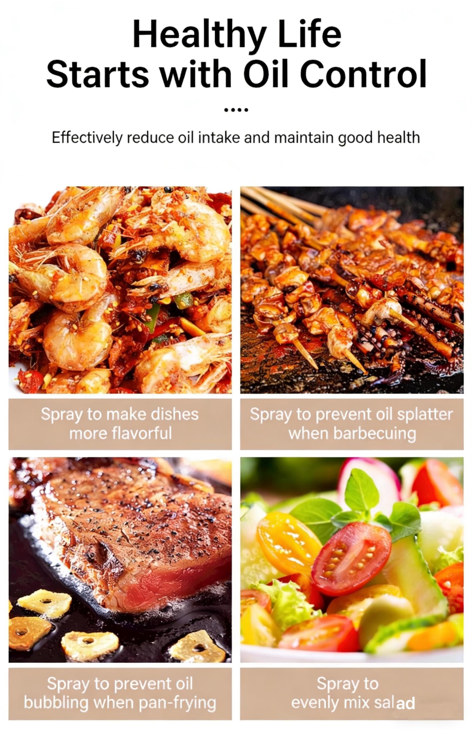 Dual-use Oil Spray Bottle for Kitchen, 2-in-1 Pour & Spray Glass Oil Dispenser with Anti-leak Design, Heavy-duty Glass Oil Sprayer for Air Fryer, BBQ, Salad & Cooking, Household Kitchen Gadget with Precise Atomization & Easy to Clean