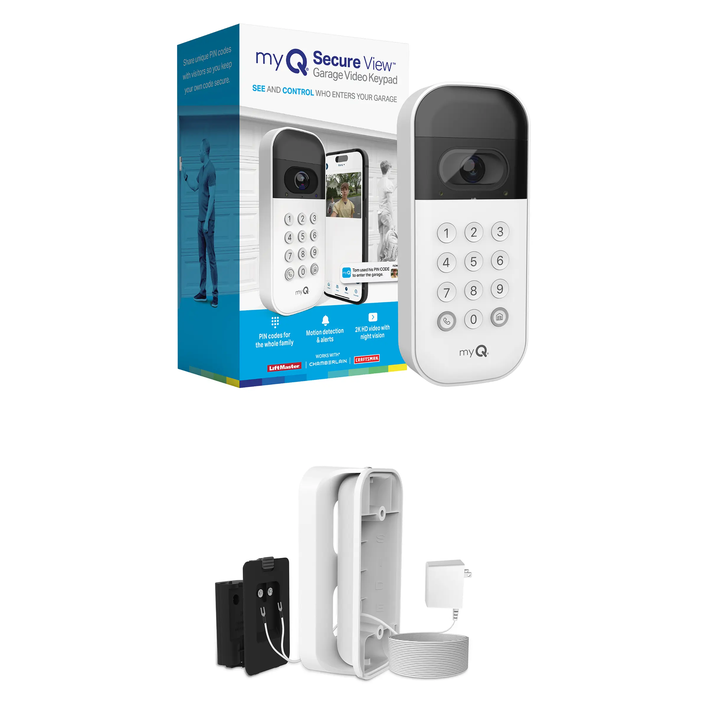 Smart Garage Video Keypad & Power Adapter Kit Bundle Smart Garage Video Keypad & Power Adapter Kit Bundle