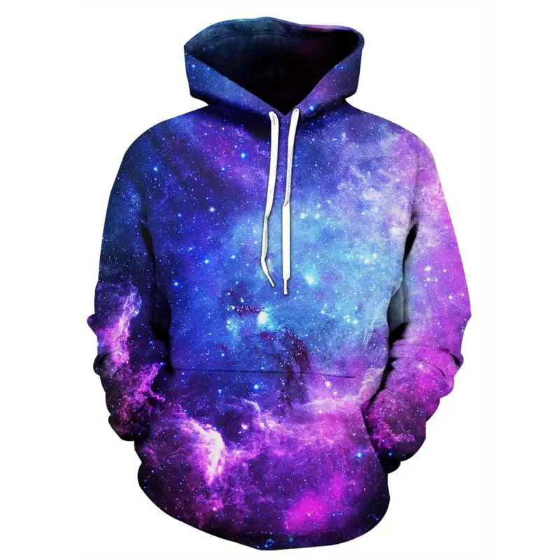 Men's 3D Hoodie 3D Print Galaxy Casual Street Style |   with Pockets & Drawstring |   Machine Washable |   Round Neck |   All-Day Comfort for Daily, Work, Outdoor & Vacation for Autumn/Winter |   Unisex