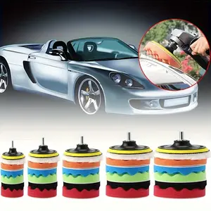 Car Polishing Sponge Disc Car Beauty Waxing Polishing Sponge Disc Sponge Polishing Wheel Polishing Pad Wool Ball Set