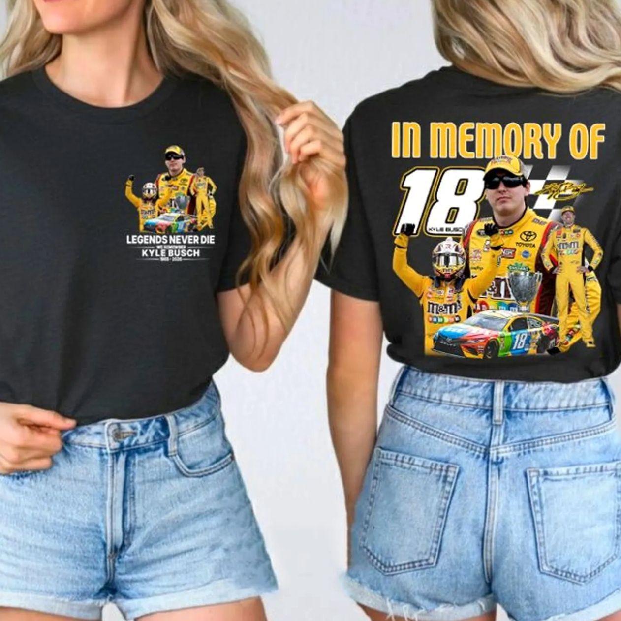 Comfort Colors Kyle Busch 8 NASCAR Shirt – Race Car Tee for Stock Car Fans, Unisex 7K5
