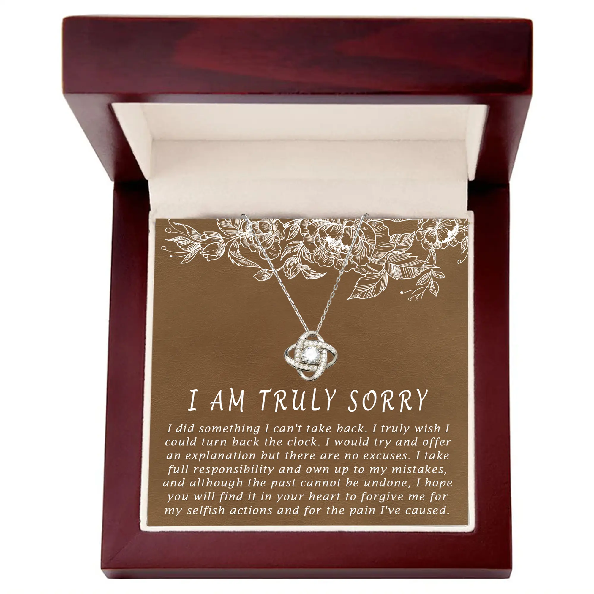 I am Sorry Gift, Sorry Card, Apology Necklace, Sorry Gift for Girlfriend Wife Friend, Forgive Me Jewelry, Sorry Partner, I am Truly Sorry