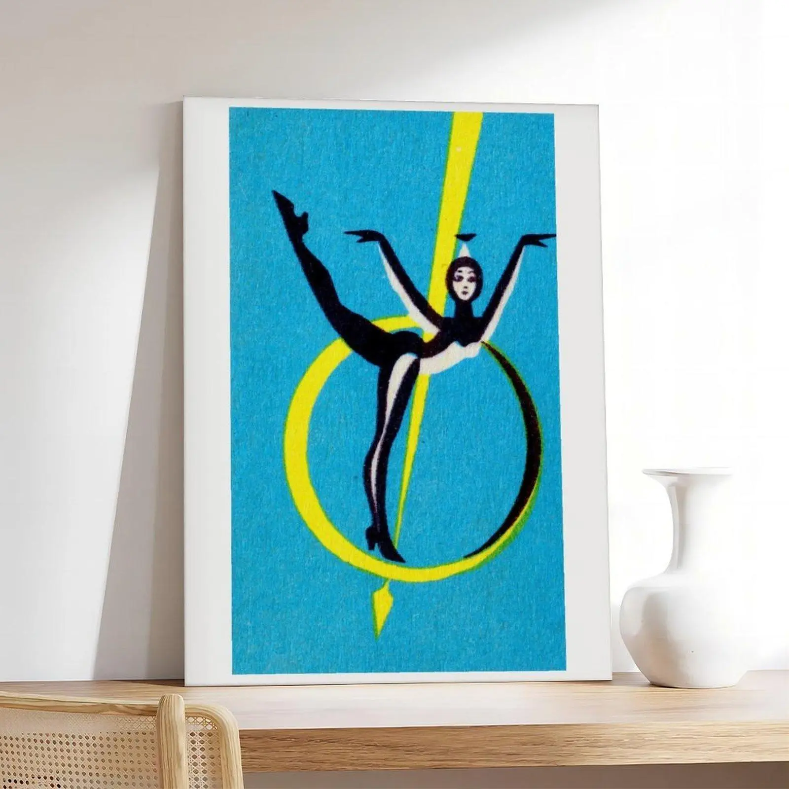 Vintage Eastern Europe Aesthetic Artistic Circus Performer Canvas Wall Print Posters - Graffiti Comic, Logo Designs - Multi-size Home Decor for Children’s Rooms, Office Supplies, Decoration, European, 16L X 24W