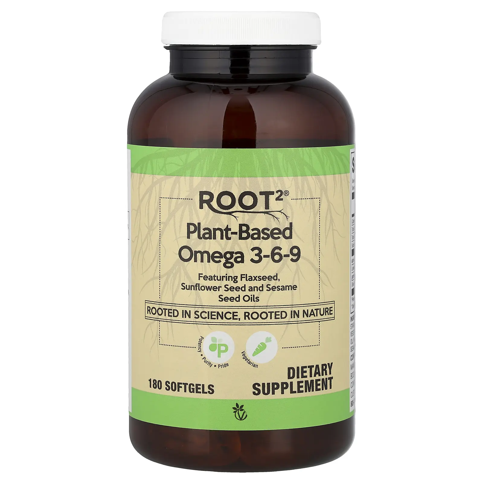 Vitacost Root2®, Plant-Based Omega 3-6-9, 180 Softgels