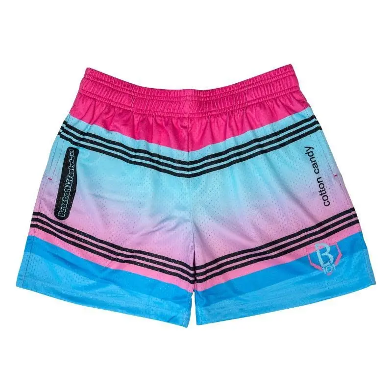 Tropical Splash Youth Shorts – Pink & Aqua Activewear Shorts