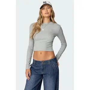 Edikted Women's Mikayla Ribbed Knit Top