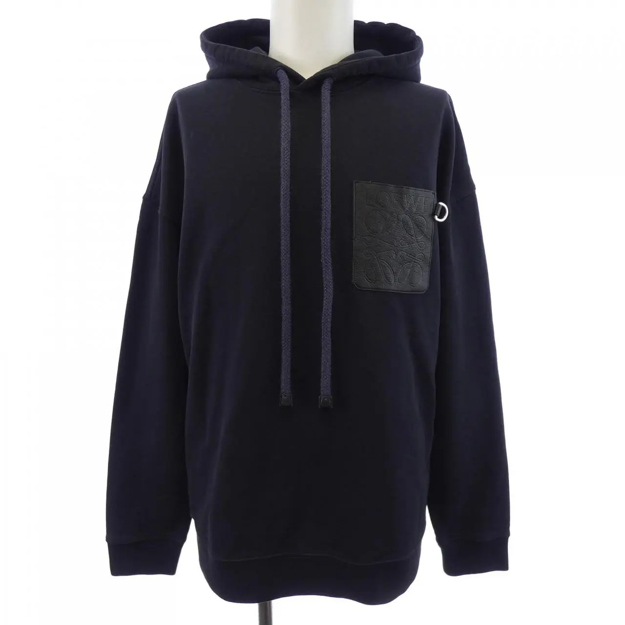 Pre-owned Loewe Cotton Small Leather Goods Anagram Relaxed Fit Hoodie