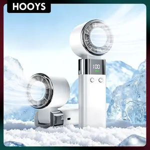 HOOYS ice fan Portable Handheld High Speed Fan 100 Adjustable Levels Foldable for Summer Travel Vacation Essentials& Outdoor Activities cool fan 2026NEW
